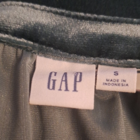 GAP Emerald Green Velvet Peasant Top - Picture 5 of 7